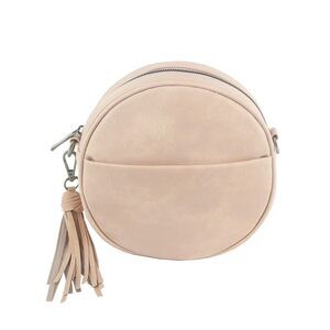 1706 Le Miel Mini Round Tassel Charm Vegan Leather Crossbody Shoulder Sling